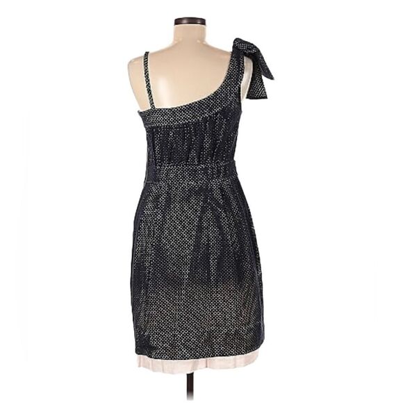 Marc By Marc Jacobs Eyelet One Shoulder Mini Dress in Navy Blue Women’s Size 2 - Picture 2 of 7